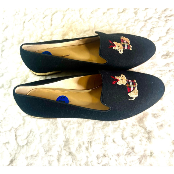 Talbots Ryan Embroidered Dog Loafer- Flannel Women Size 10.5 - Picture 4 of 9